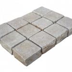 Outdoor Pflasterstein Alexandria Beige 10×10 cm aus Kalkstein