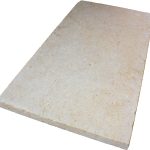 Türkische Seashell Kalkstein Terrassenplatte in heller Naturfarbe