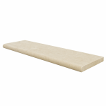 Poolplatte Trittstufe Seashell Light aus Kalkstein in beige für Pool- und Terrassenanlagen