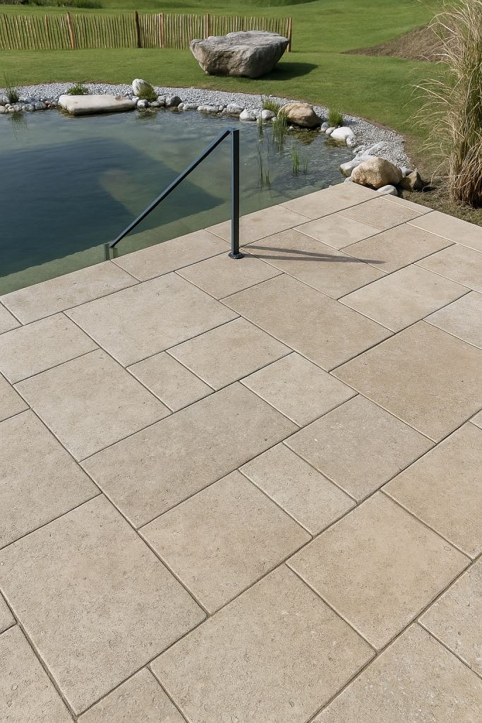 Kalkstein Alexandria Beige Terrassenplatten